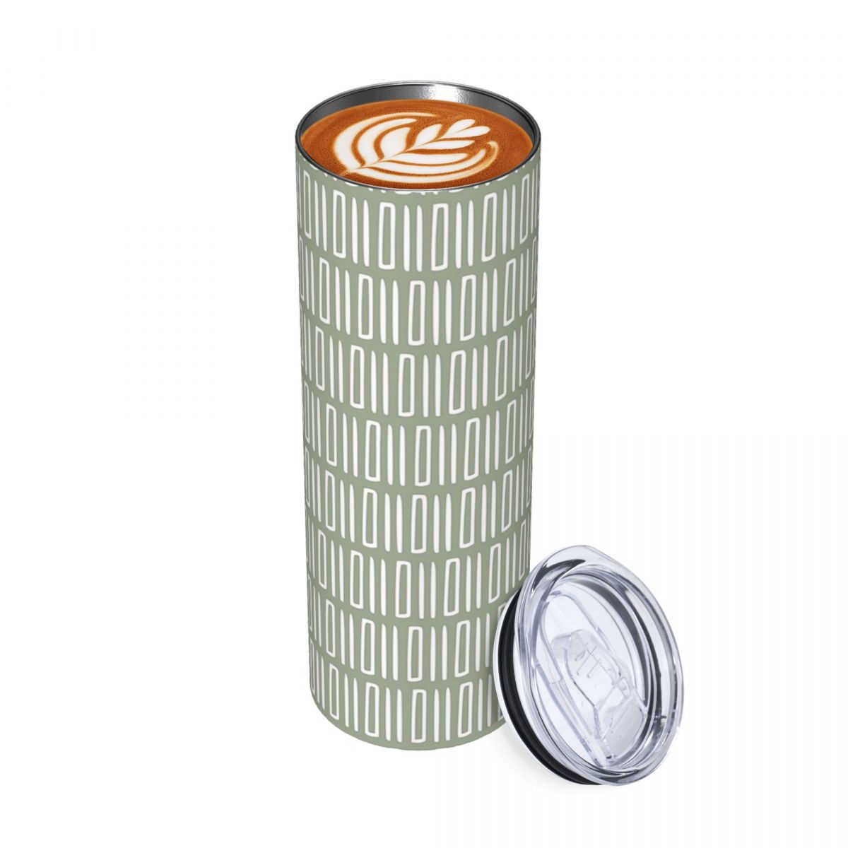 Tumbler 20Oz White - Pola Abstrak Tribal Boho, Tumbler Stainless
