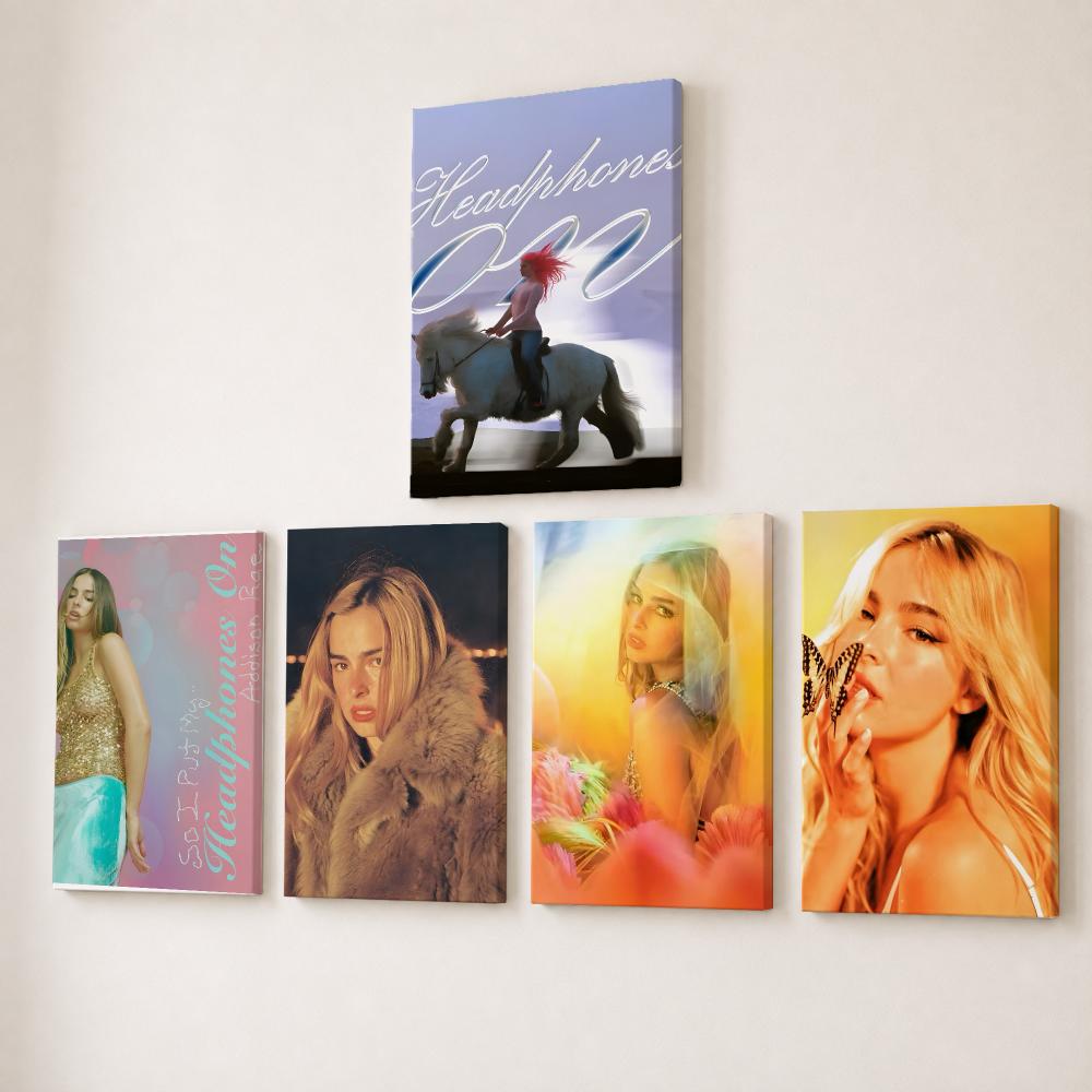 Canvas Wrap Ready - Lukisan Kaligrafi Penyanyi A-addison Rae HD