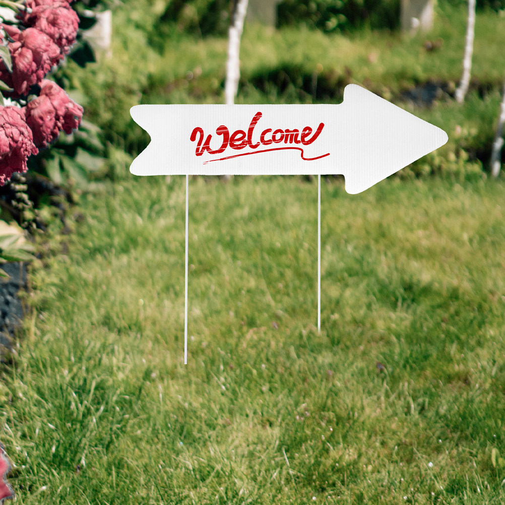 Yard Sign Blank - 2 Buah Papan Tanda Halaman Bentuk