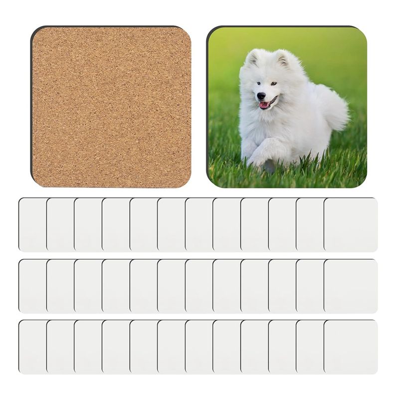 Coaster Sublimation Blank - BARU TERSEDIA-36 PCS Coasters Sublimasi Kosong