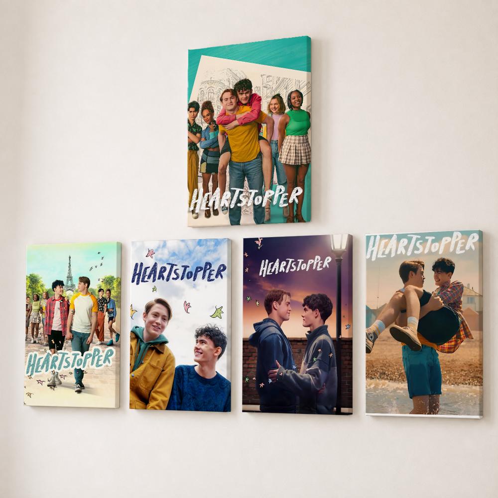 Canvas Wrap Ready - Lukisan Film TV Hot H-Heartstopper Kaligrafi