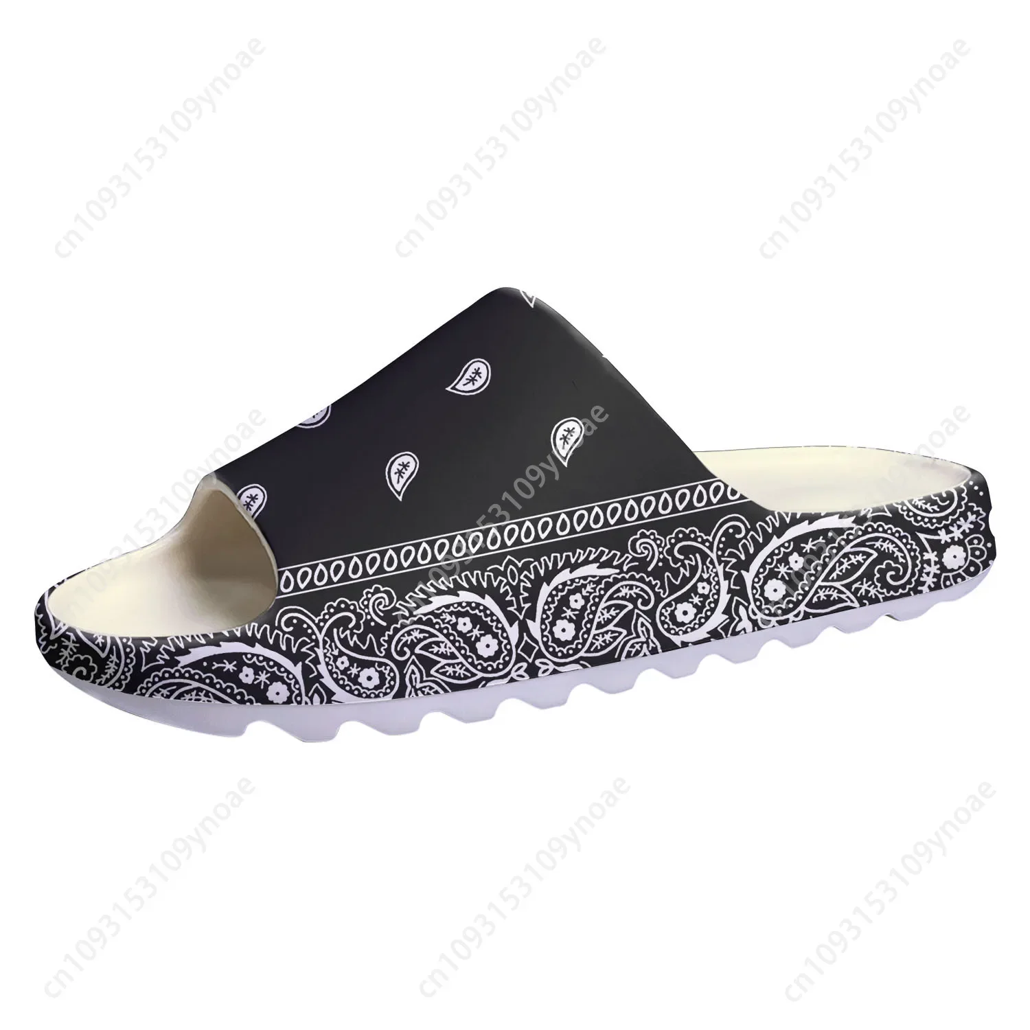 Bandana Blank White - Bandana Paisley Sandal Sol Lembut Bakiak