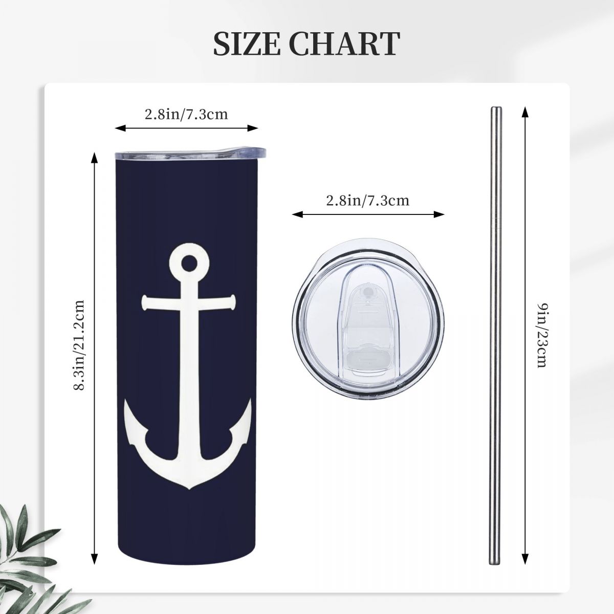 White Anchor On Navy Blu Tumbl - Tumbler 20Oz White ulasan dan harga