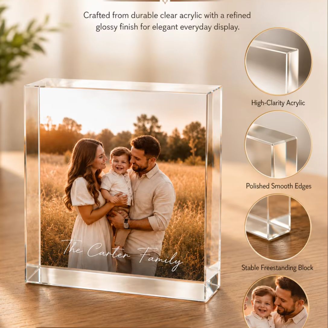 Blok Foto Akrilik Keluarga yan - Photo Acrylic Block ulasan dan harga