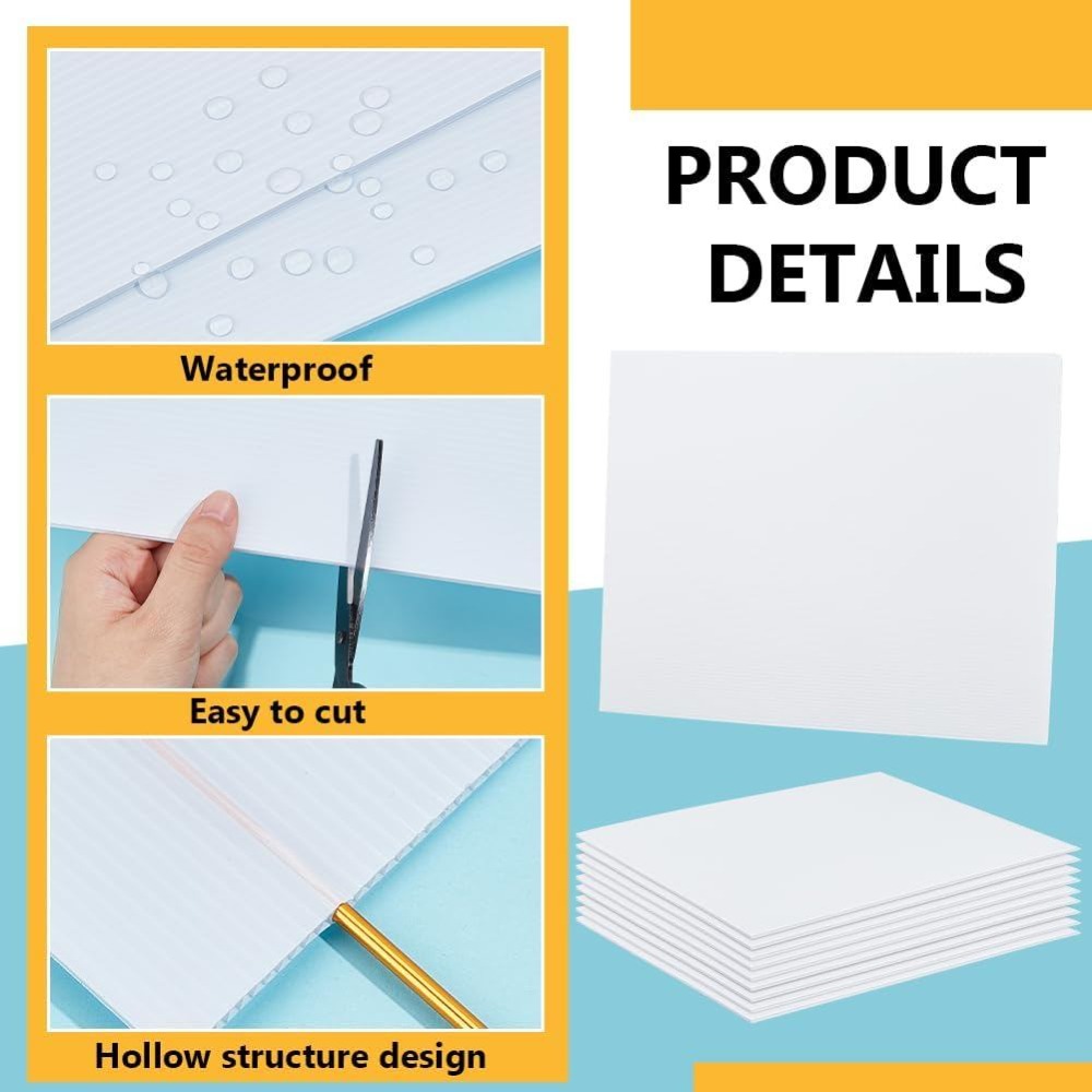 10 Lembar Papan Plastik Bergel - Yard Sign Blank ulasan dan harga