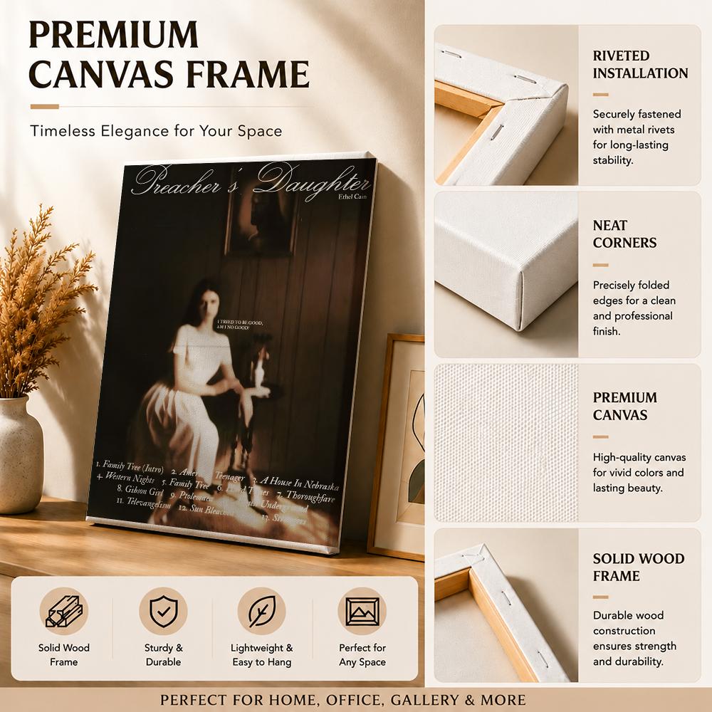 Lukisan Kaligrafi Penyanyi E-E - Canvas Wrap Ready ulasan dan harga