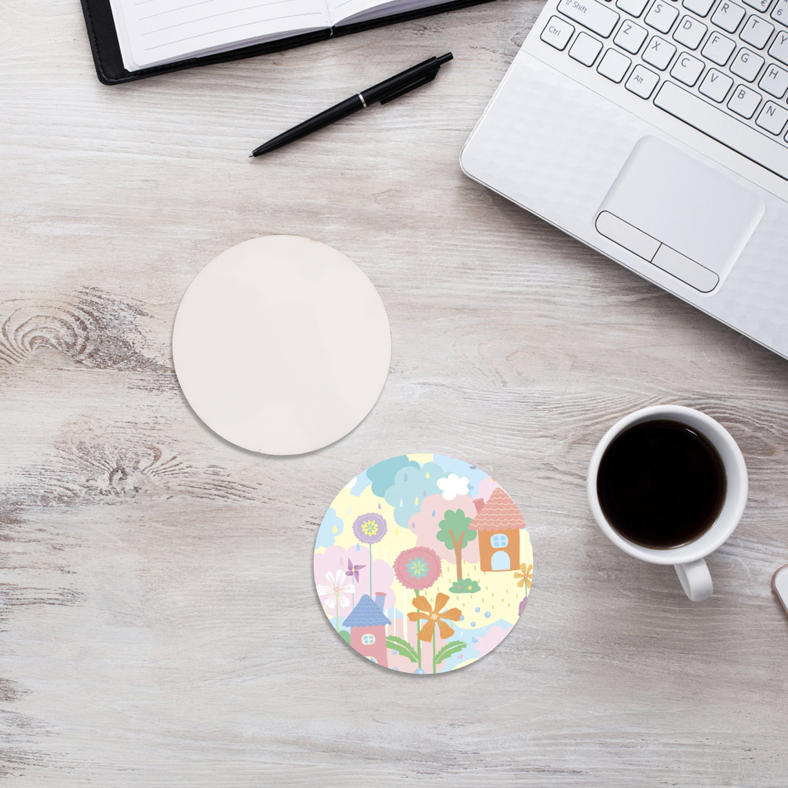 10Pcs Alas Gelas Kayu Sublimas - Coaster Sublimation Blank ulasan dan harga