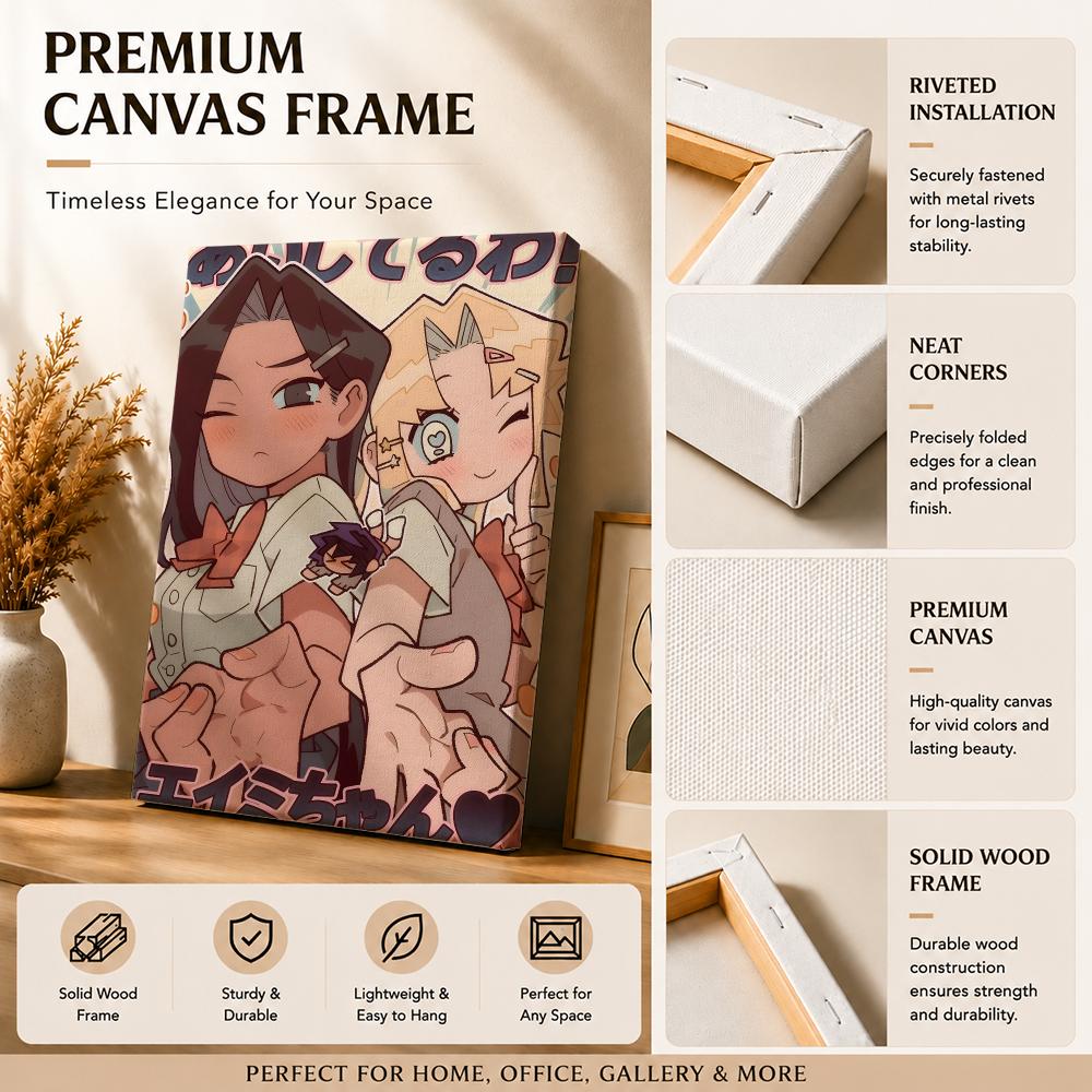 Lukisan Kaligrafi Anime I Love - Canvas Wrap Ready ulasan dan harga
